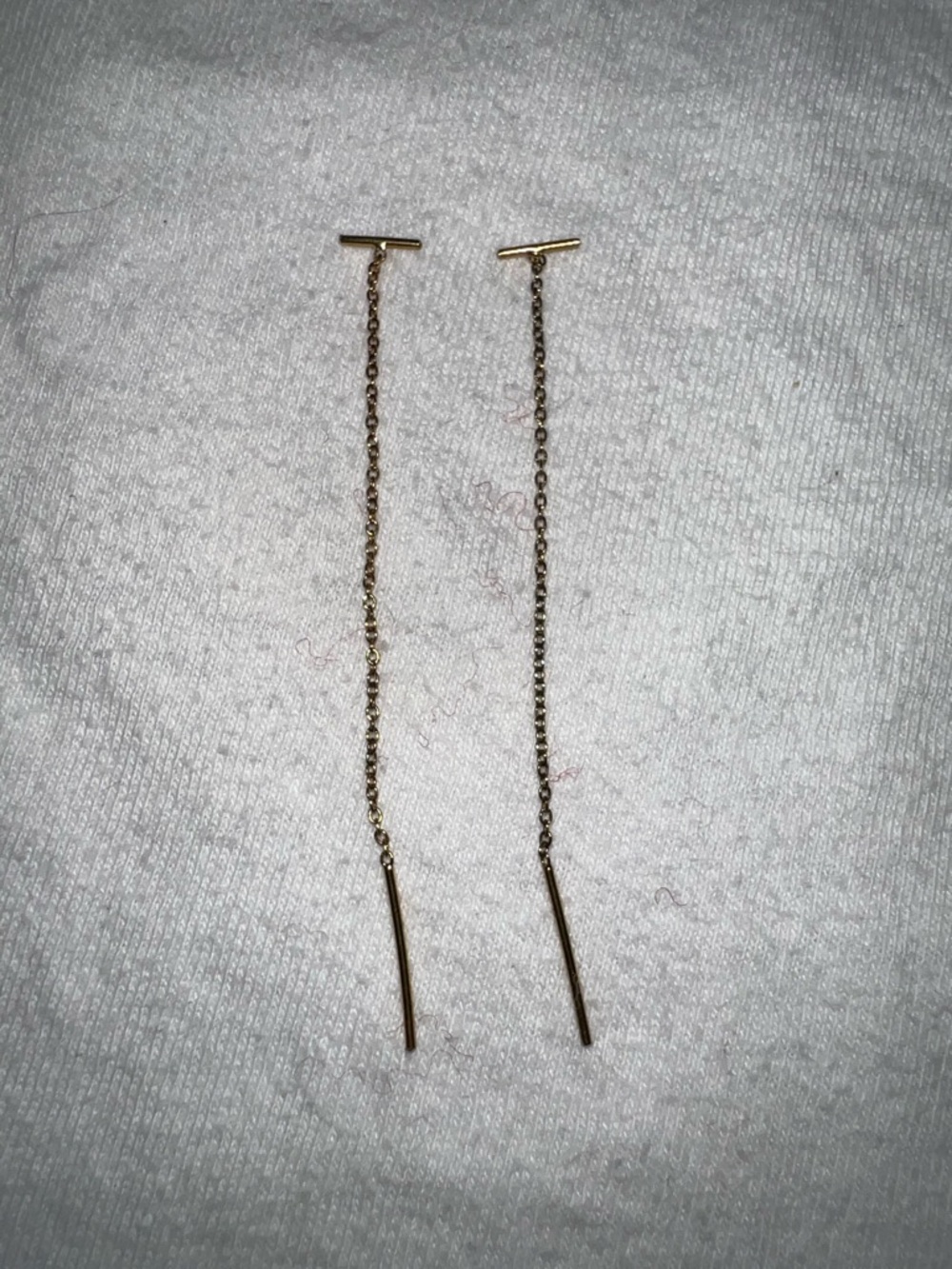 Chan Luu’s Gold Bar Chain Thread Earrings